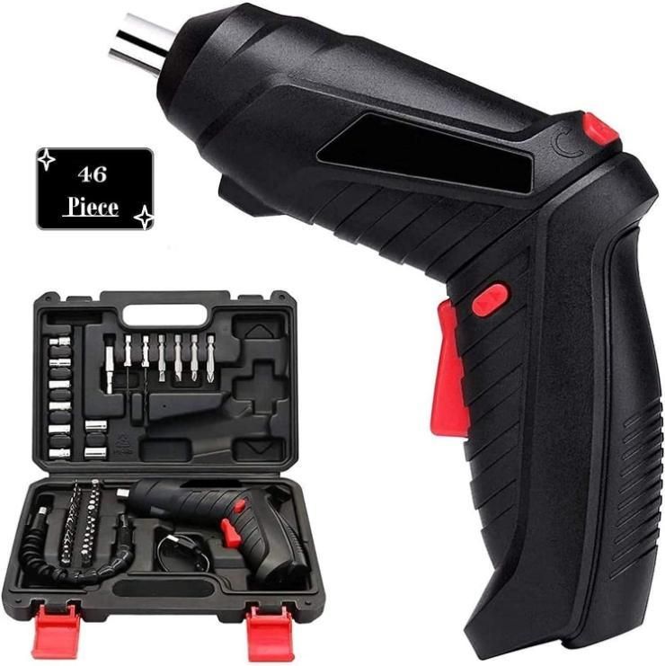 Metal Electric Screwdriver with 47-Piece Screwdriver Bit Set – Precision Power Tool Kit 🧰✨
