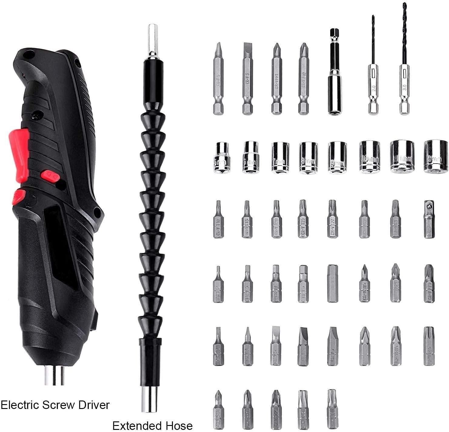 Metal Electric Screwdriver with 47-Piece Screwdriver Bit Set – Precision Power Tool Kit 🧰✨