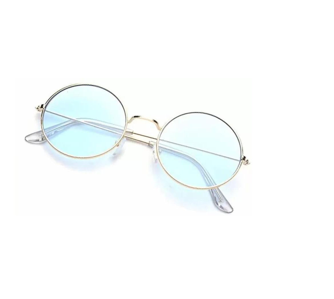 🕶️ Trendy Blue Round Sunglasses 💙 | UV Shield for Boys | Size 55