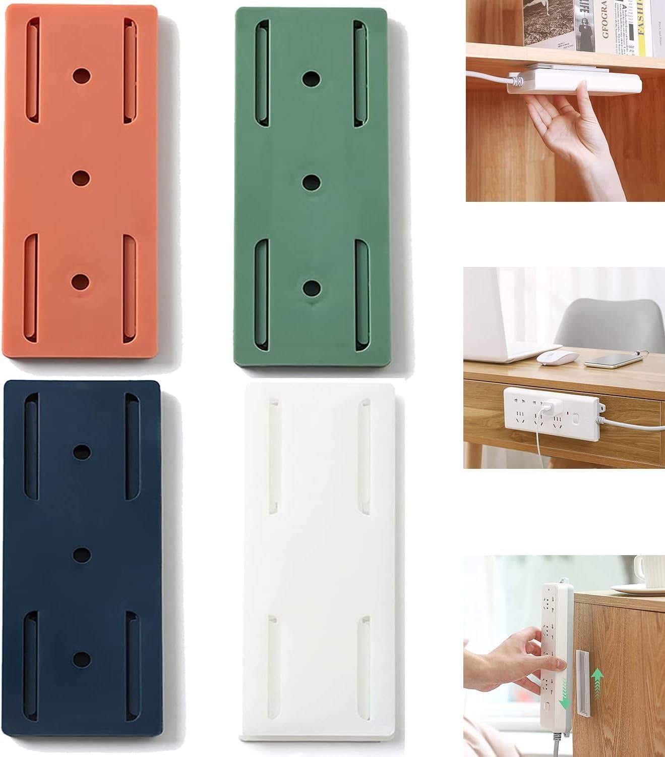 Self-Adhesive Power Strip Holder – Strong Wall Mount Organizer (Pack of 4) 🏠✨