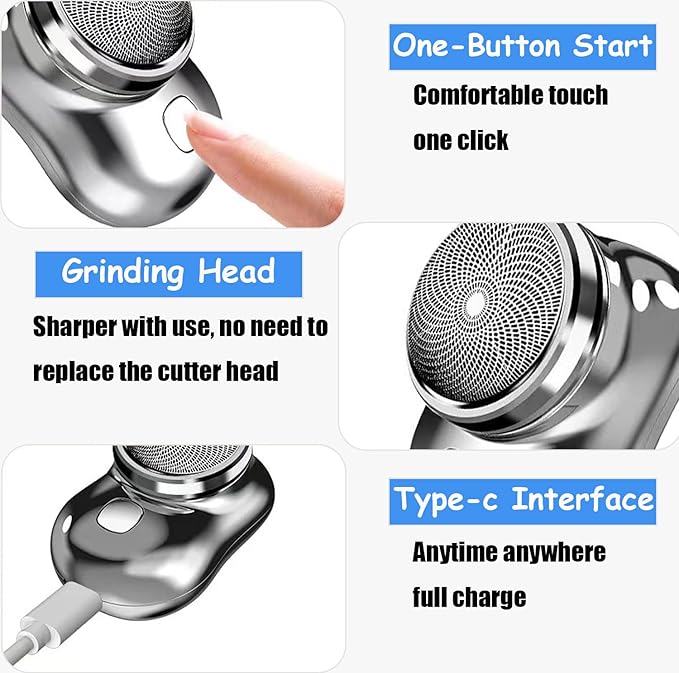 🧔⚡ Mini Portable Electric Shaver – Power in Your Pocket!