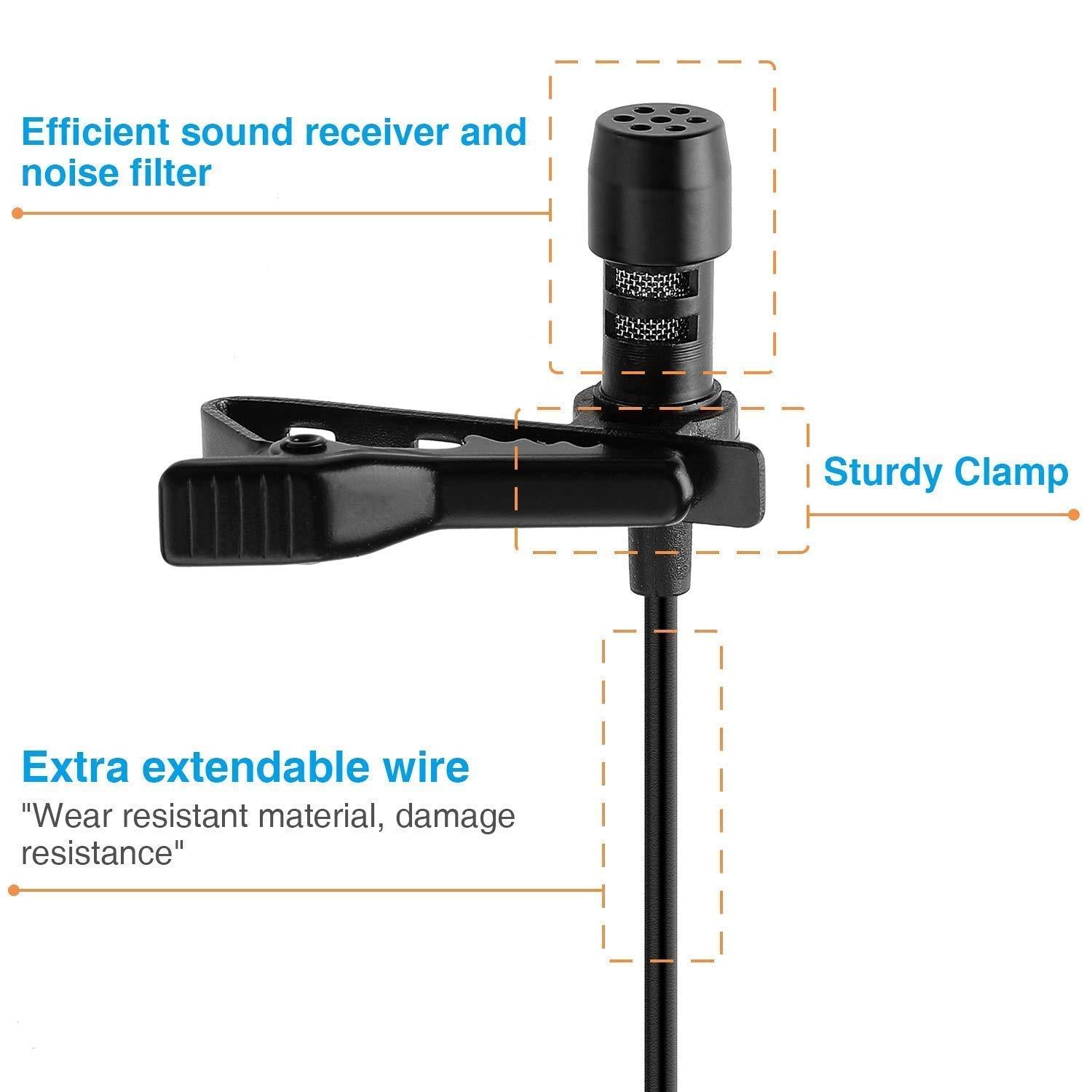 Dynamic USB Lapel Lavalier Microphone – For YouTube, Interviews & Recording (Black) 🎤💻