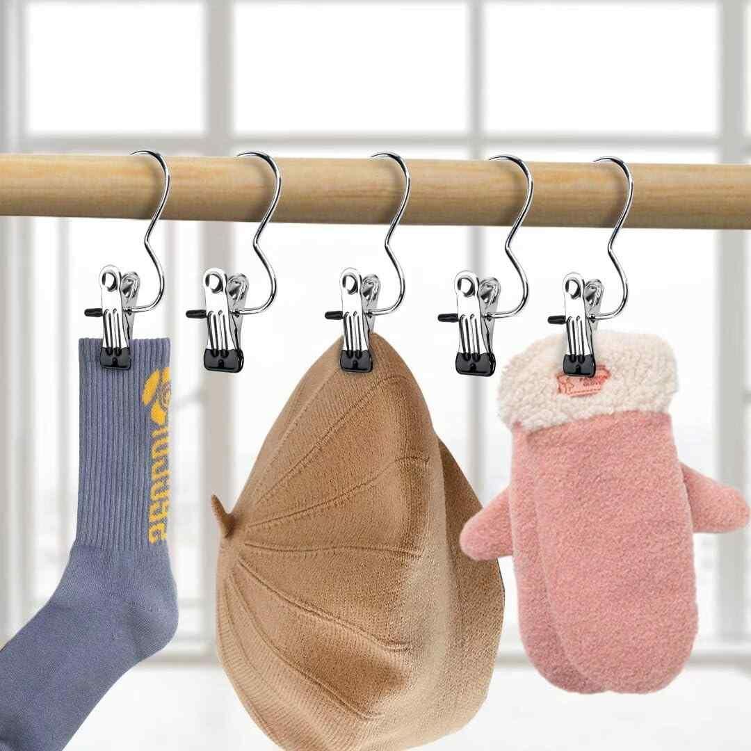 Laundry Hook Boot Hanging Hold Clips (Pack of 10)