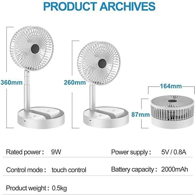 Powerful Rechargeable AC/DC Table Fan  🌬️🔋