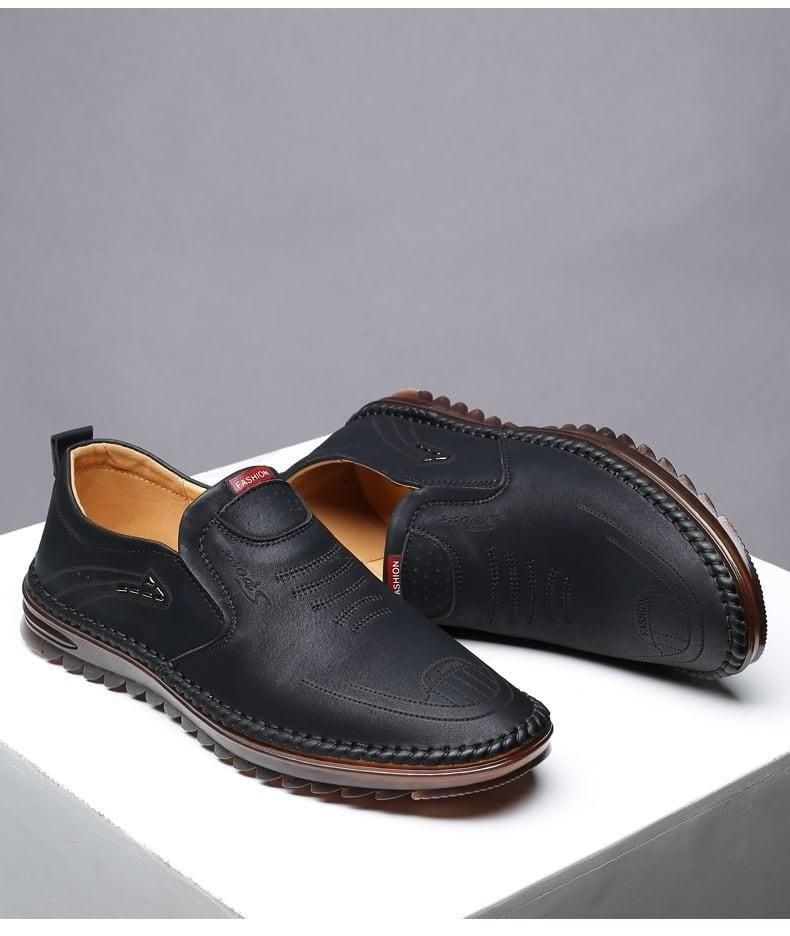 Men’s Leather Soft Casual Shoes – Stylish & Comfortable 👞✨