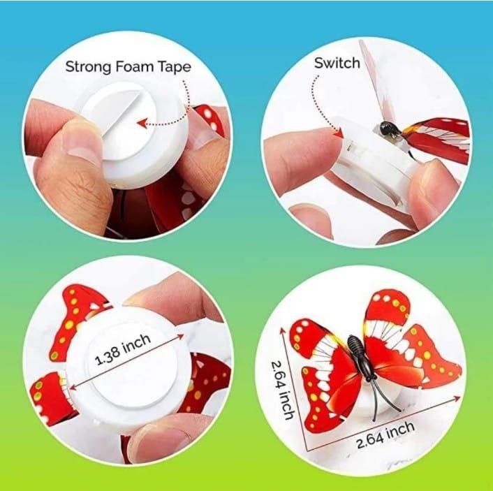 3D Butterfly Led Light for Home Decoration (Pack of 3)