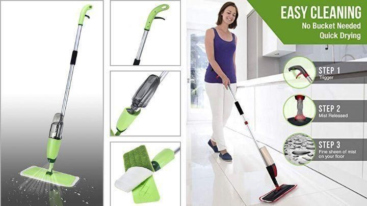 Spray Mop - 360 Degree Handle Wet & Dry Microfiber Floor