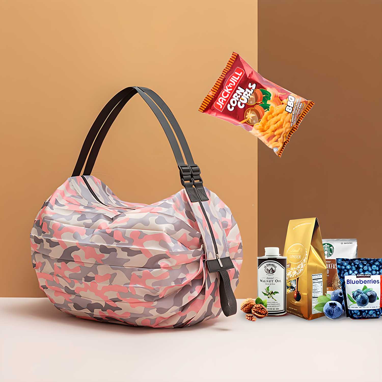 2 Pcs Foldable Shopping Bags 🧳 | Reusable, Compact & Eco-Friendly!