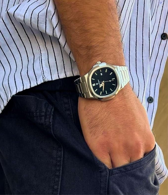 ⌚ Luxury Watch 💎 | Timeless Stainless Steel Elegance
