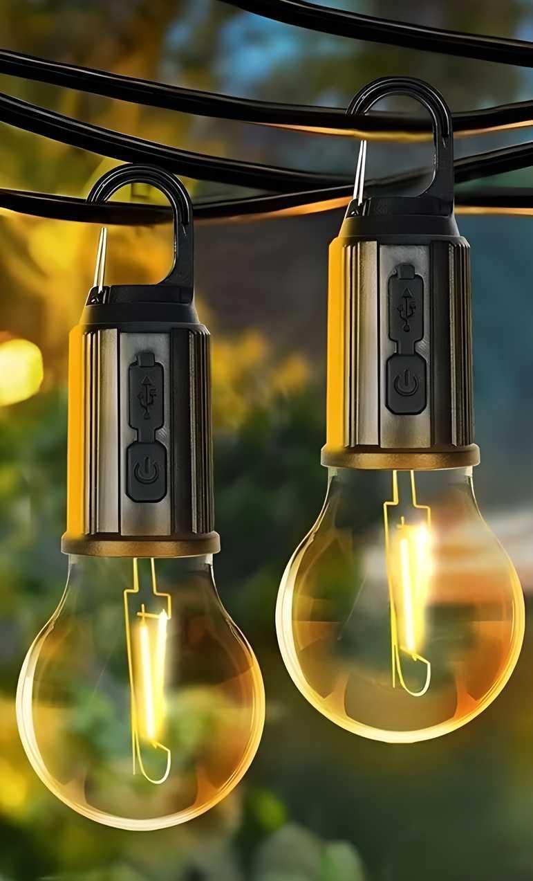 💡 Decorative Hanging Camping Lights 🏞️ | 3 Brightness Modes | Set of 2