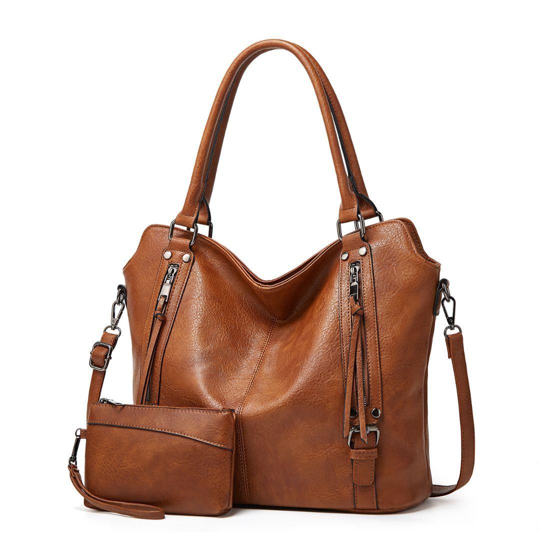 Stylish PU Leather Tote Bag for Women – 2 in 1 handbag
