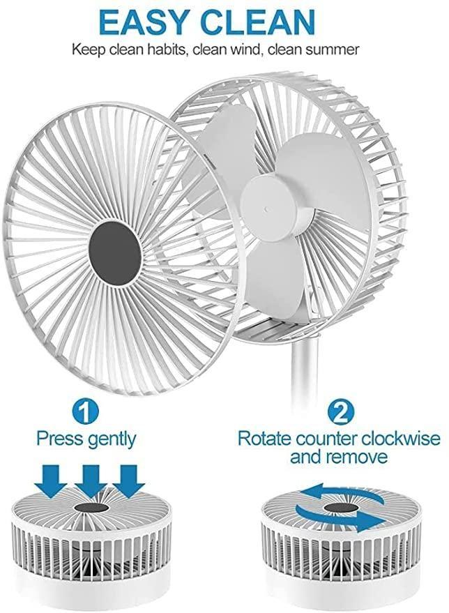 Powerful Rechargeable AC/DC Table Fan  🌬️🔋