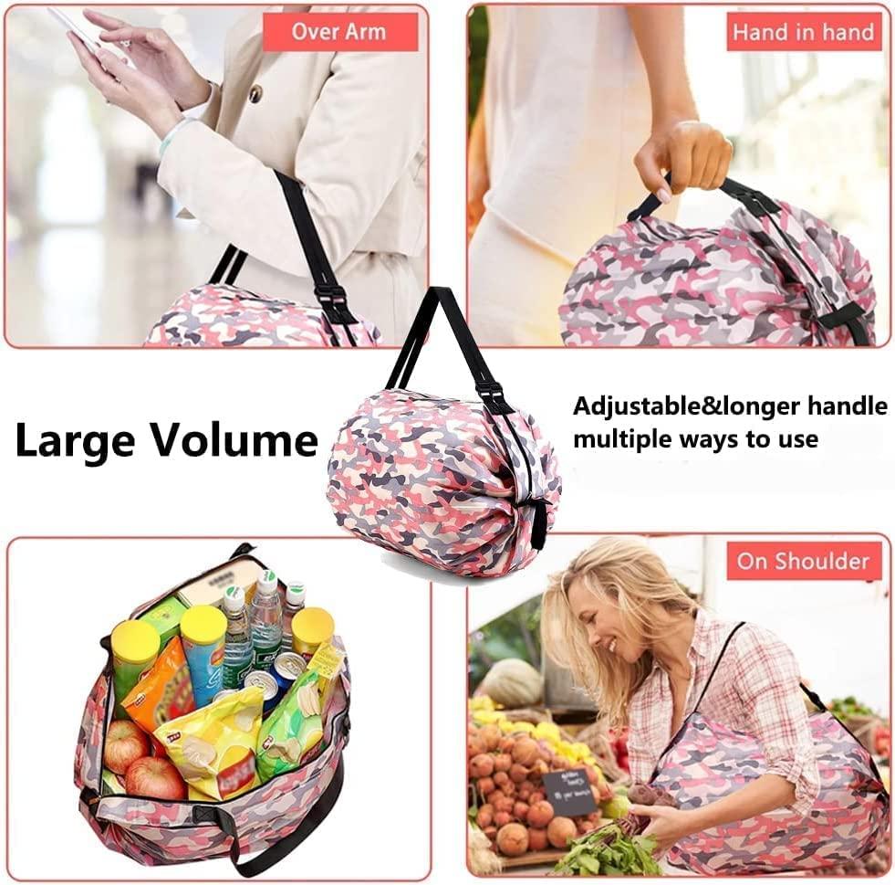 2 Pcs Foldable Shopping Bags 🧳 | Reusable, Compact & Eco-Friendly!