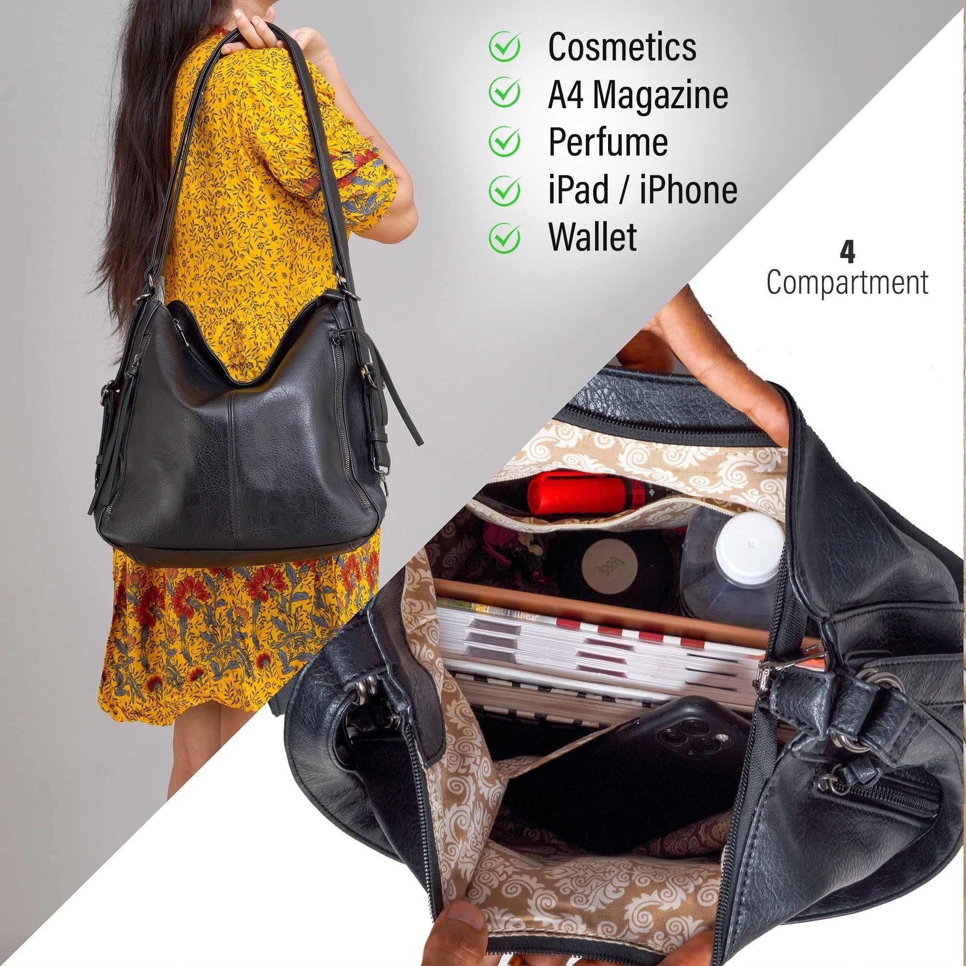 3-Piece Handbags Set for Women – Stylish Leather Combo ✨