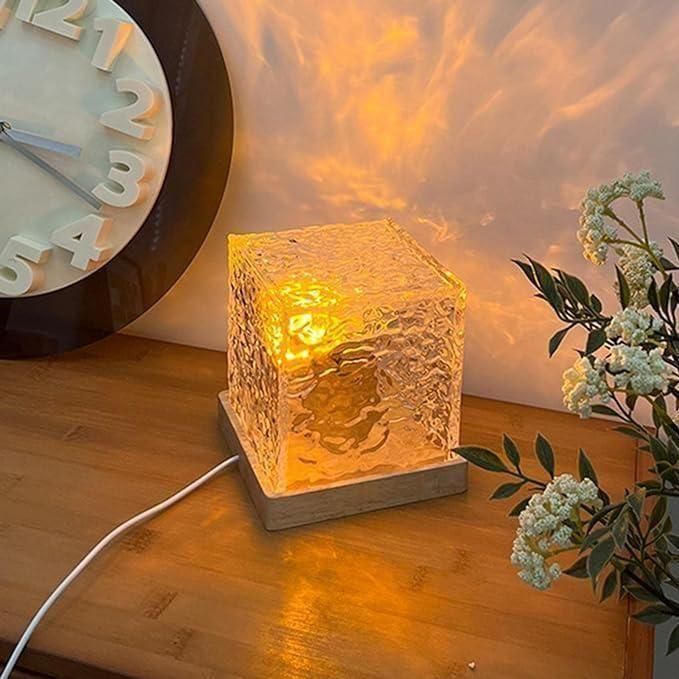 Rotating Water Ripple Night Light Aura Lamp 🌊💡