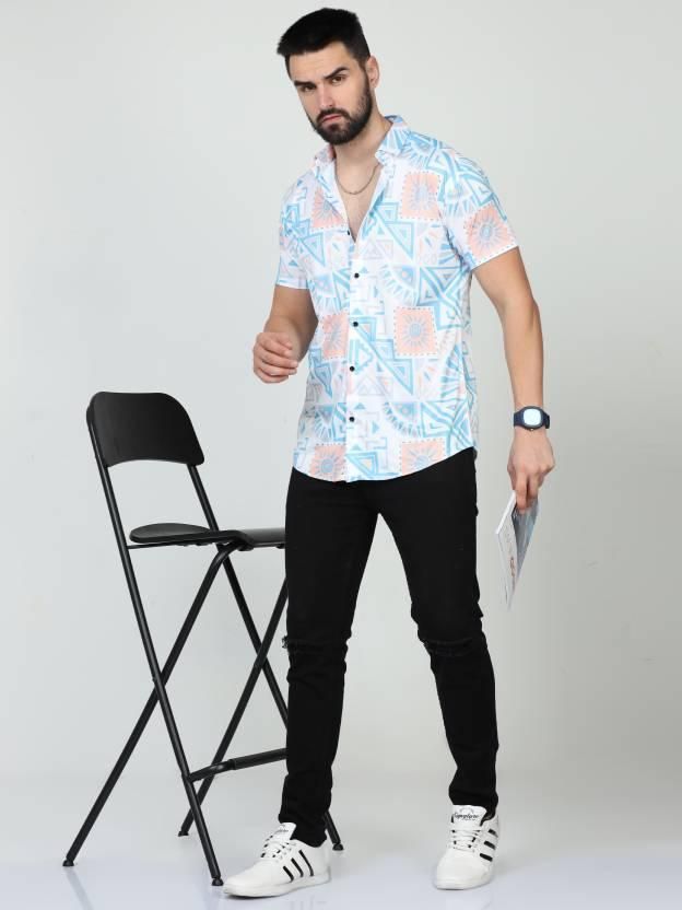 Men's Printed Rayon Half Sleeves Shirt 🌈👕