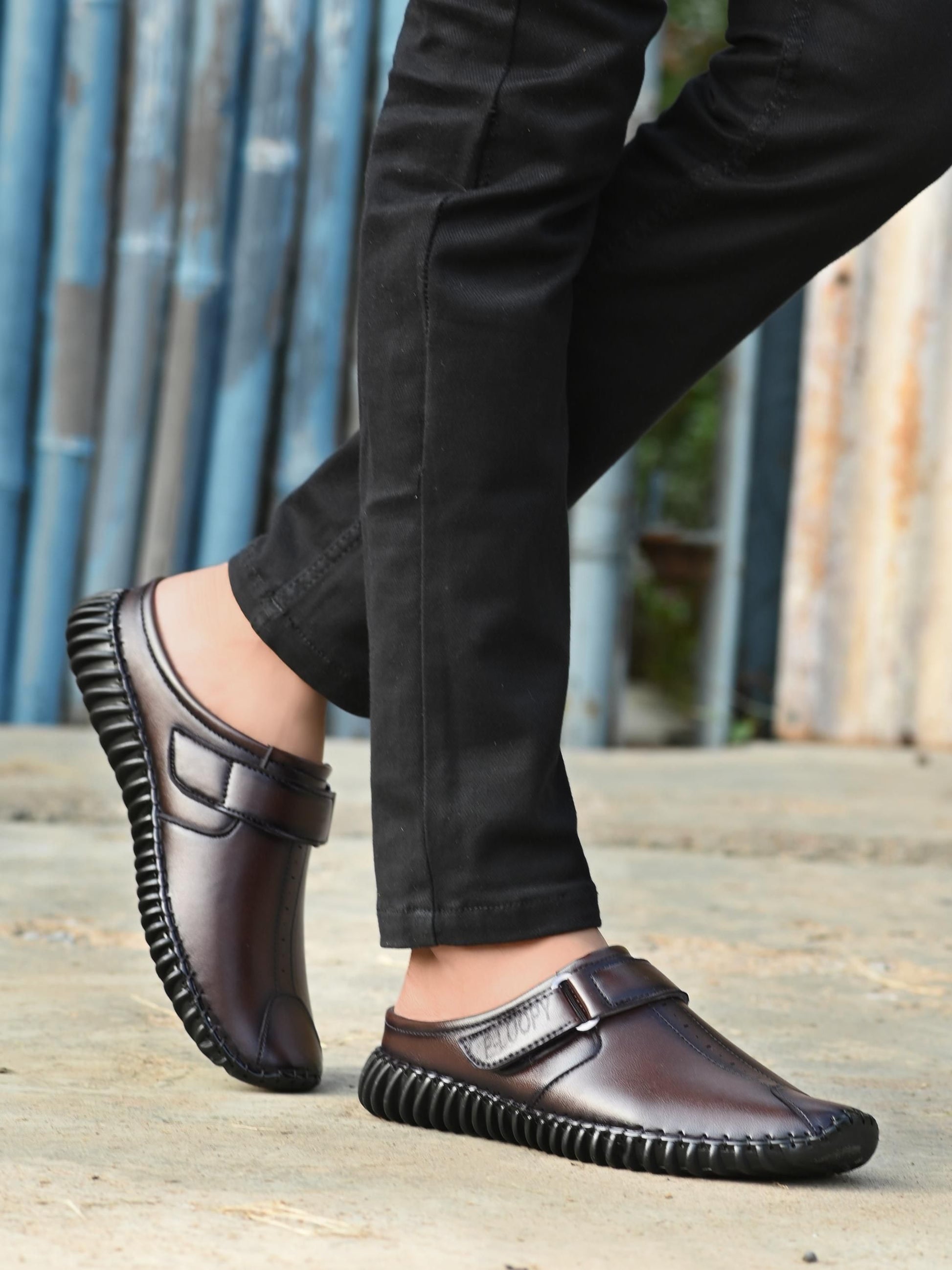 Men's Bantu Style Brown Loafer Casual Shoes