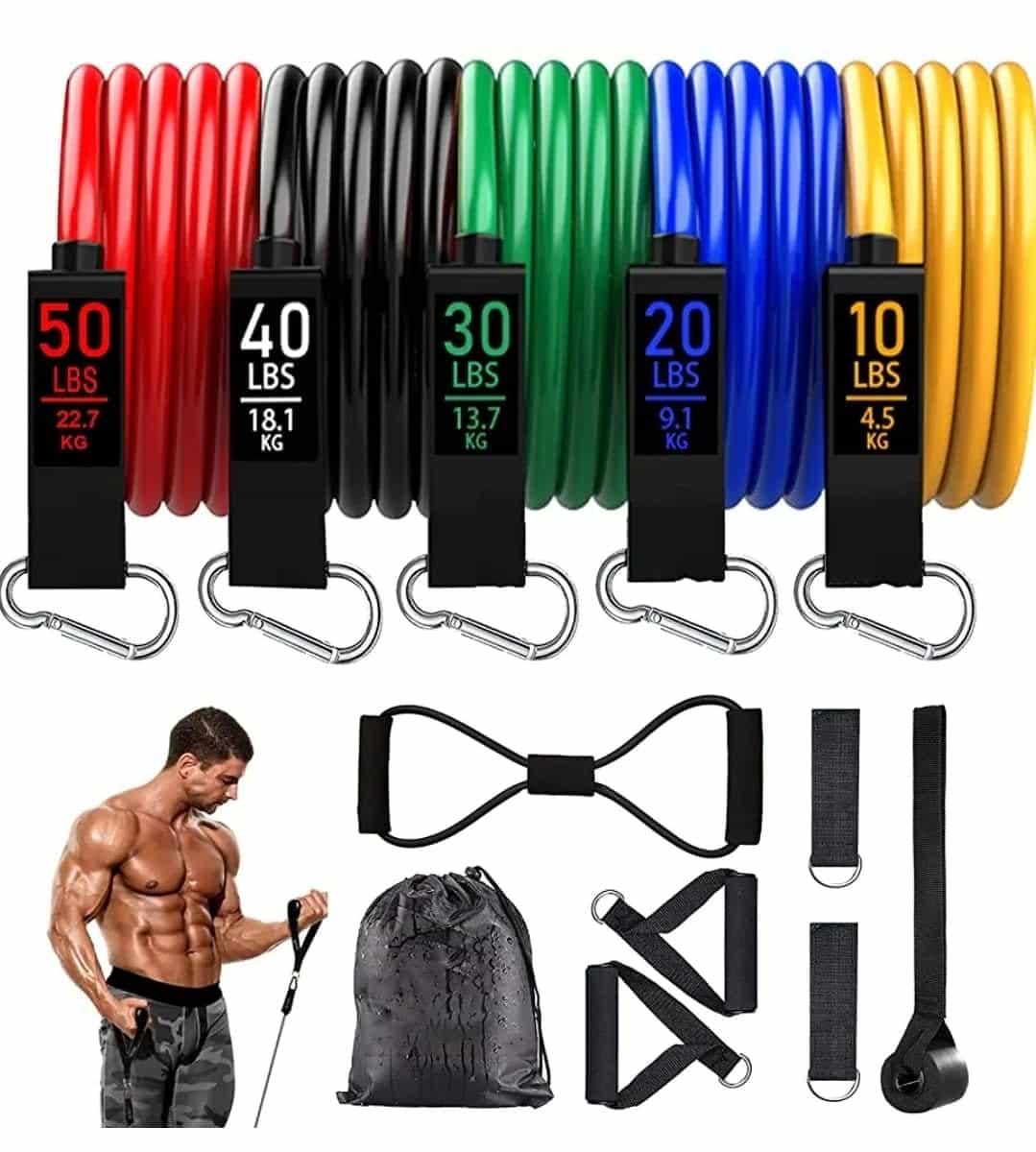 🔥 Resistance Band Set for Heavy Workout 💪