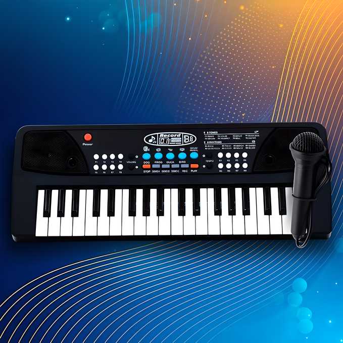 37 Keys Piano Keyboard Toy with Microphone, USB Power Cable & Sound Recording 🎶