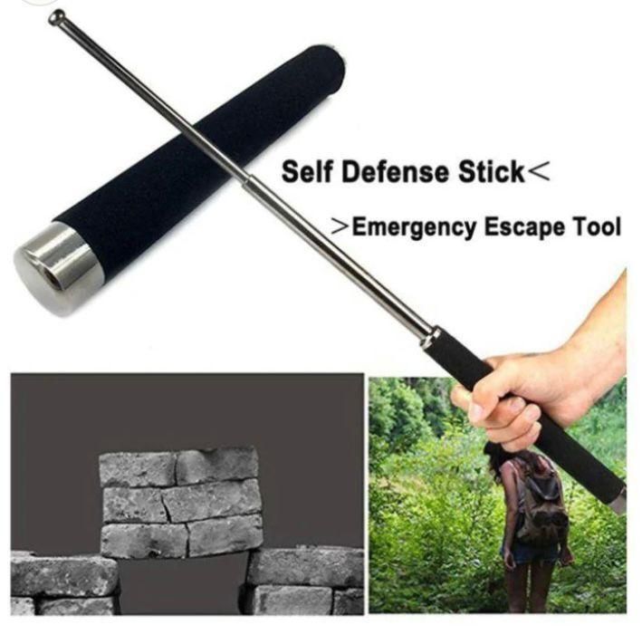 Self-Defense Stick / Hand Pointer – Telescopic & Retractable Stainless Steel Tool 🔧✨