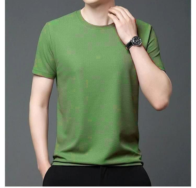Polyester Stretchable Solid Half Sleeves Mens Round Neck T-Shirt Pack Of 4 👕🔥