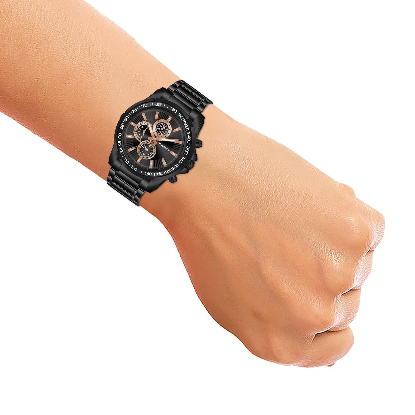 Stainless Steel Analog Watch For Men ⌚🖤