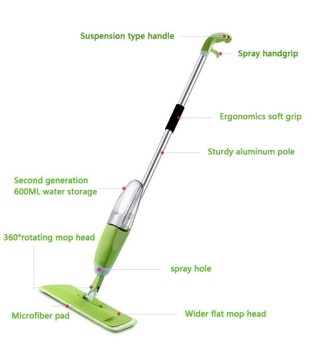 Spray Mop - 360 Degree Handle Wet & Dry Microfiber Floor