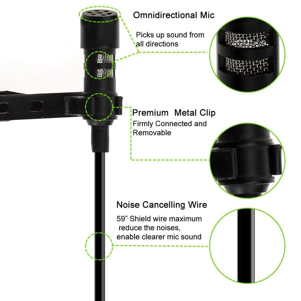 Dynamic USB Lapel Lavalier Microphone – For YouTube, Interviews & Recording (Black) 🎤💻