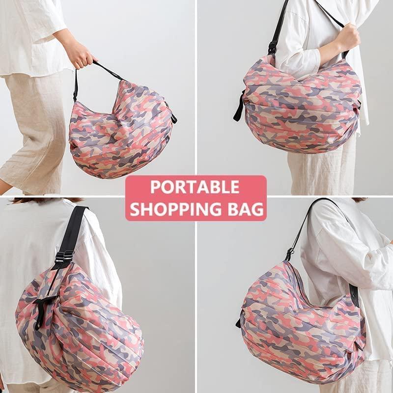 2 Pcs Foldable Shopping Bags 🧳 | Reusable, Compact & Eco-Friendly!