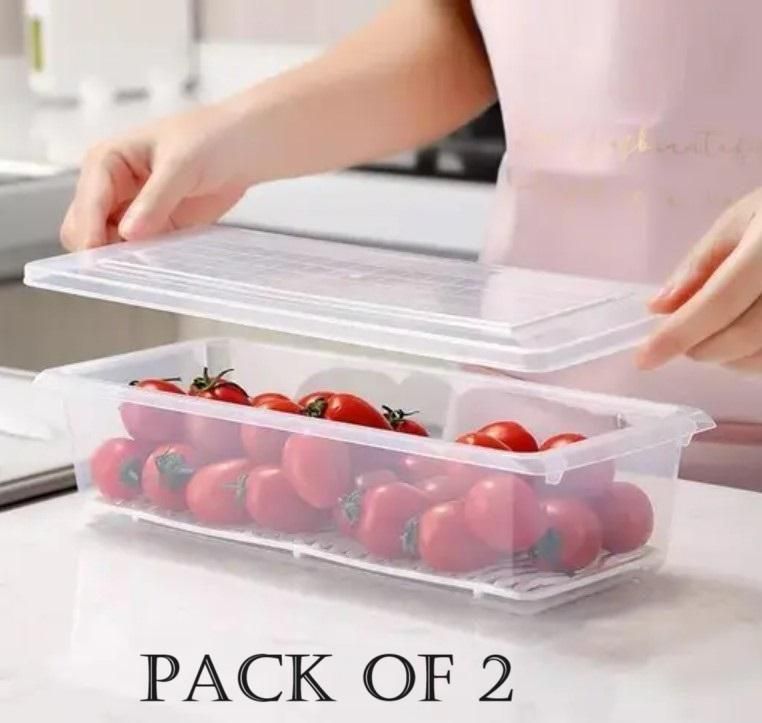 Fridge Storage Containers Box (Pack of 2) 🧊🍱