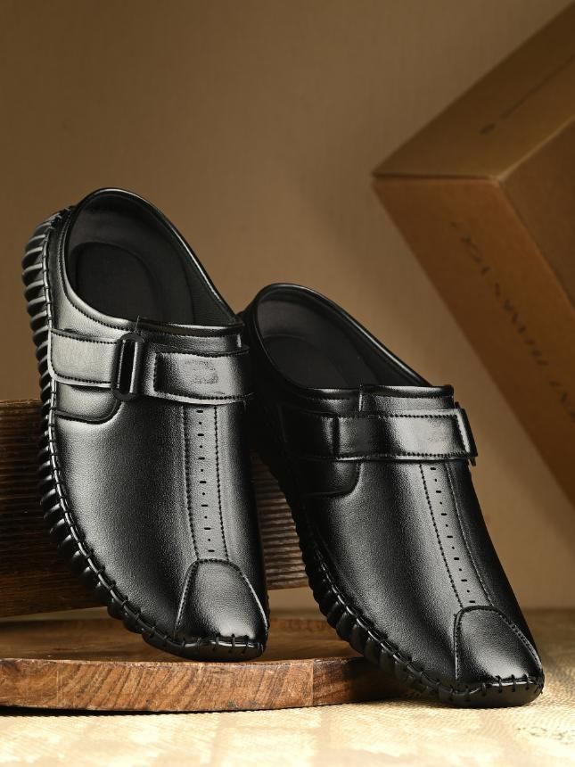 Men's Bantu Style Black Loafer Casual Shoes
