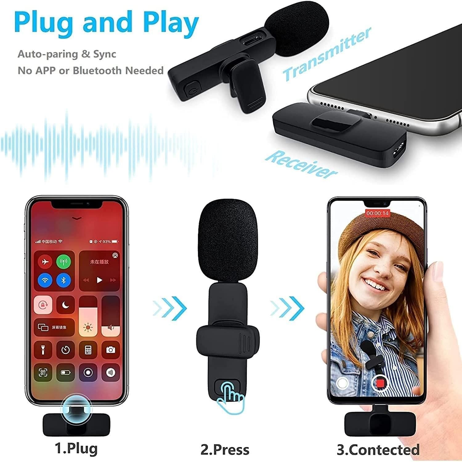 Wireless Microphone - (Pack of 1) 🎤