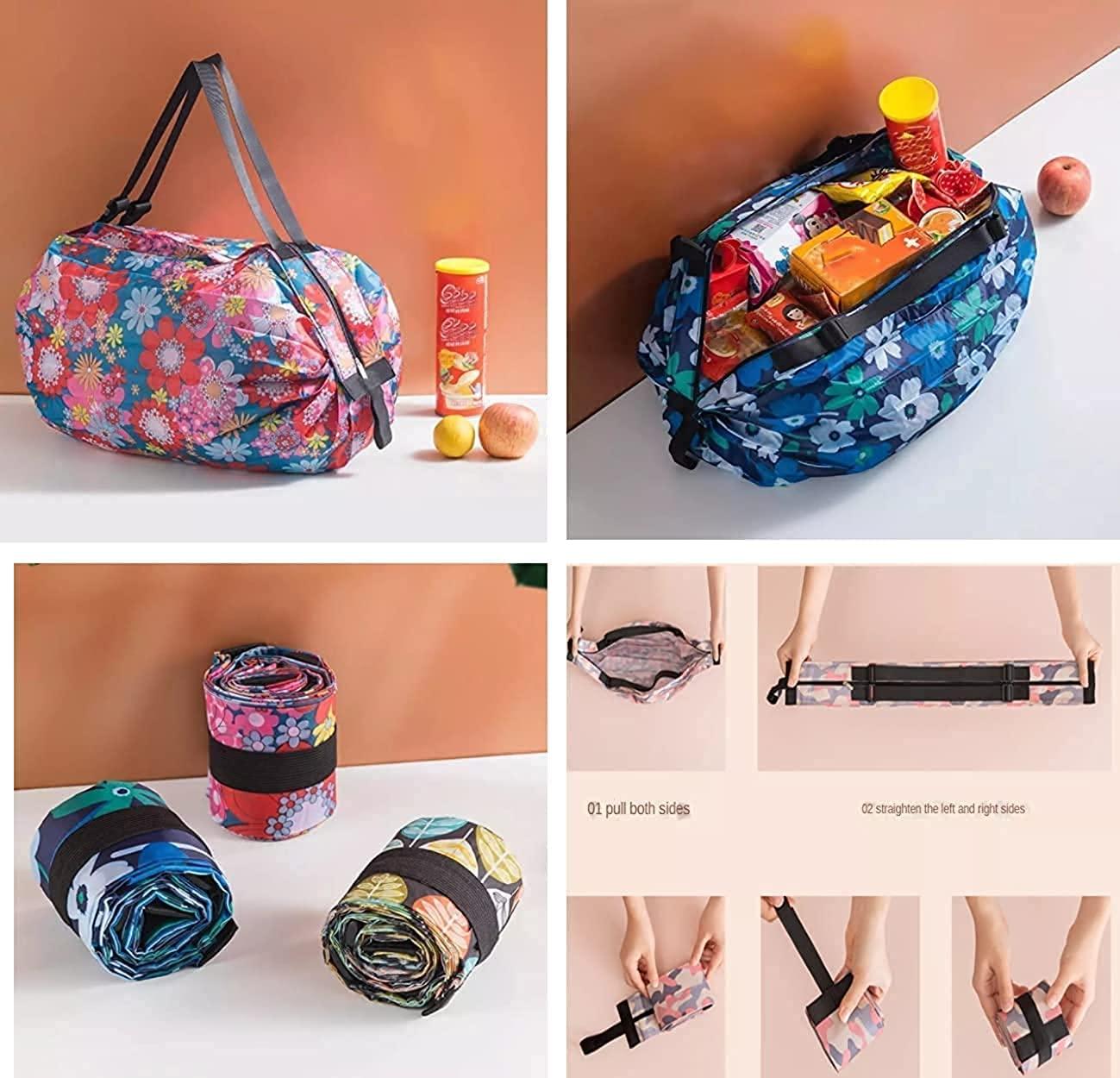 2 Pcs Foldable Shopping Bags 🧳 | Reusable, Compact & Eco-Friendly!