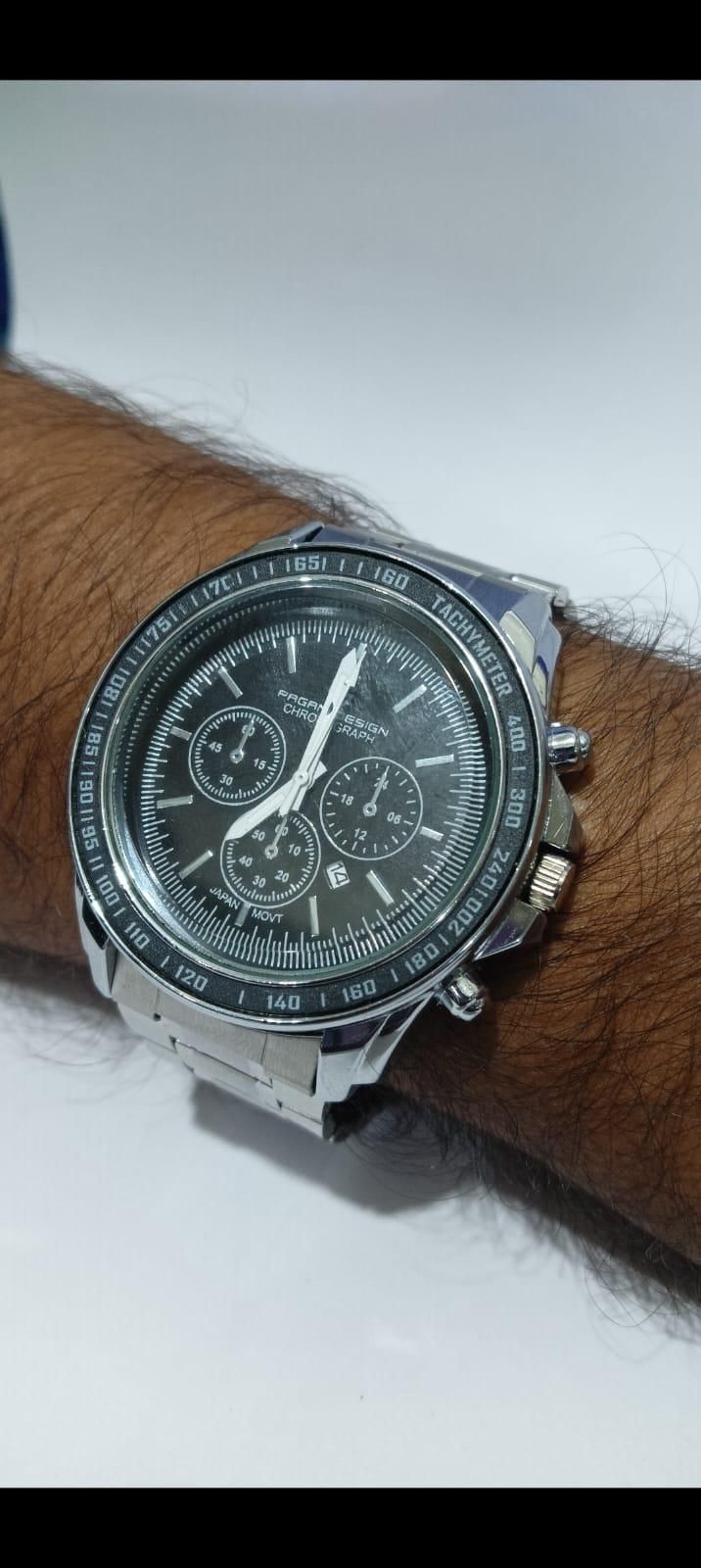 BD Men Silver Stainless Steel Strap Watch ⌚✨