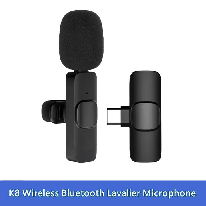 Lavalier Wireless Microphone K8 – Type-C & iPhone Compatible 🎤