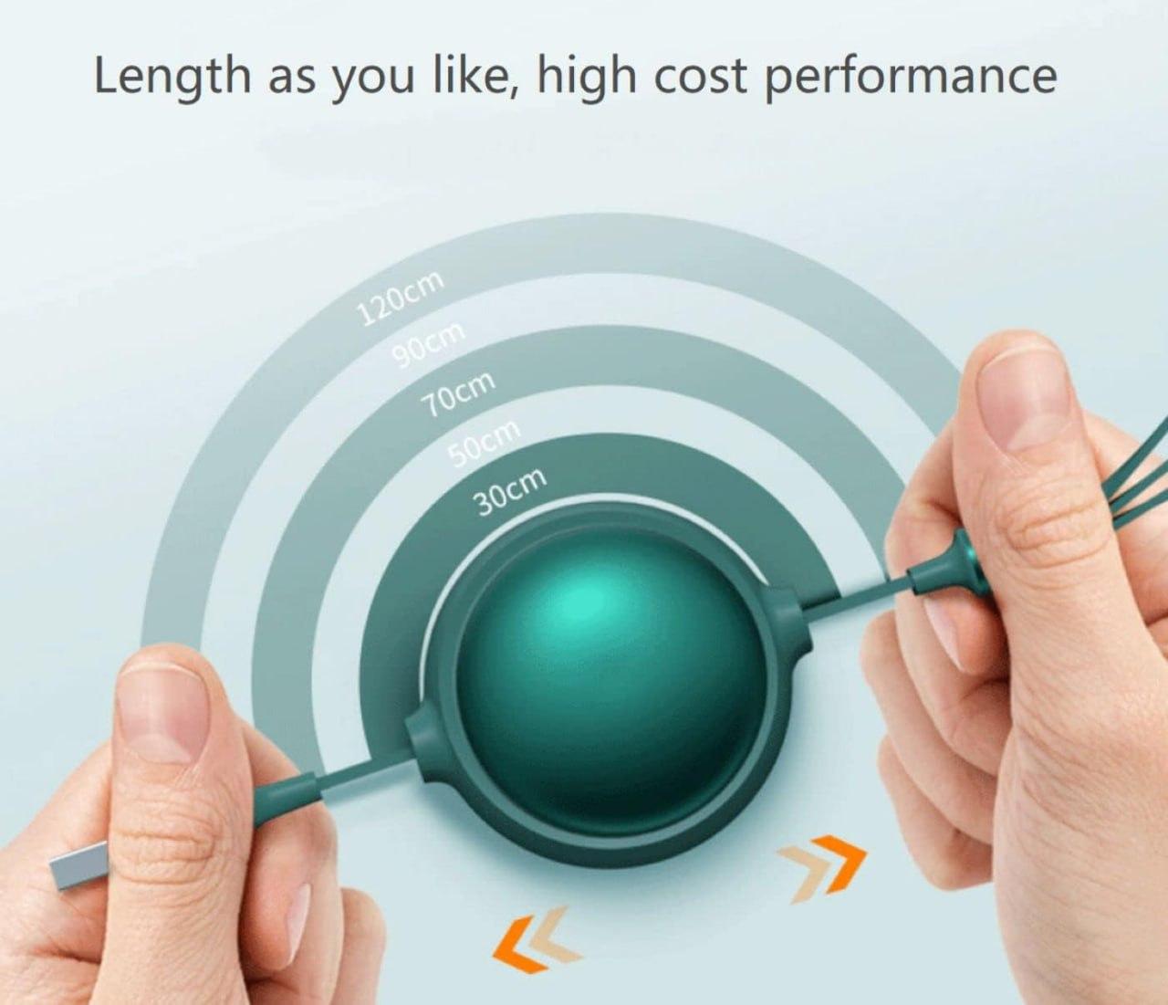 3 in 1 Universal Charging Data Cable – Fast Charge for Android, iOS & Type-C Devices 🔌📱