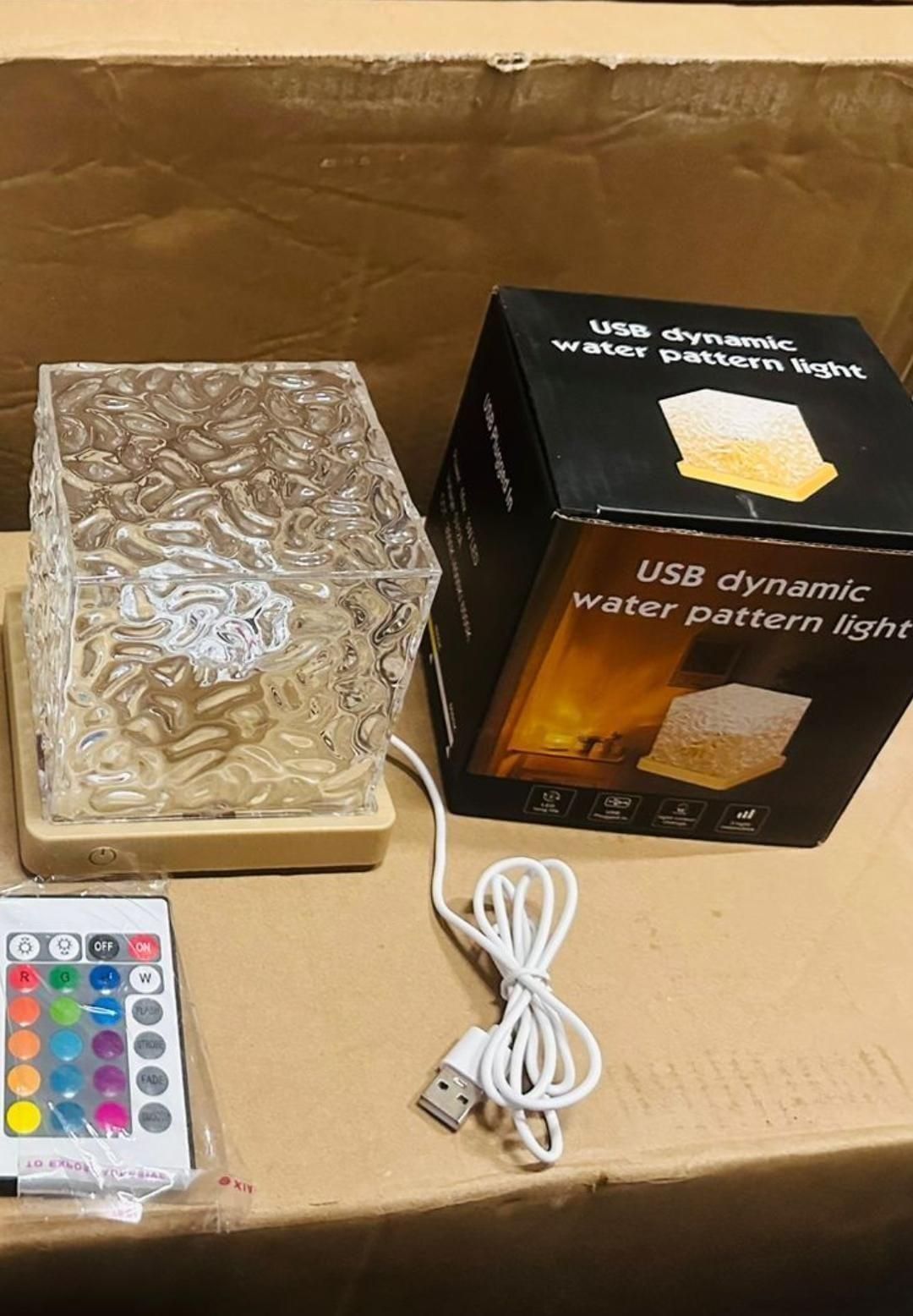 Rotating Water Ripple Night Light Aura Lamp 🌊💡