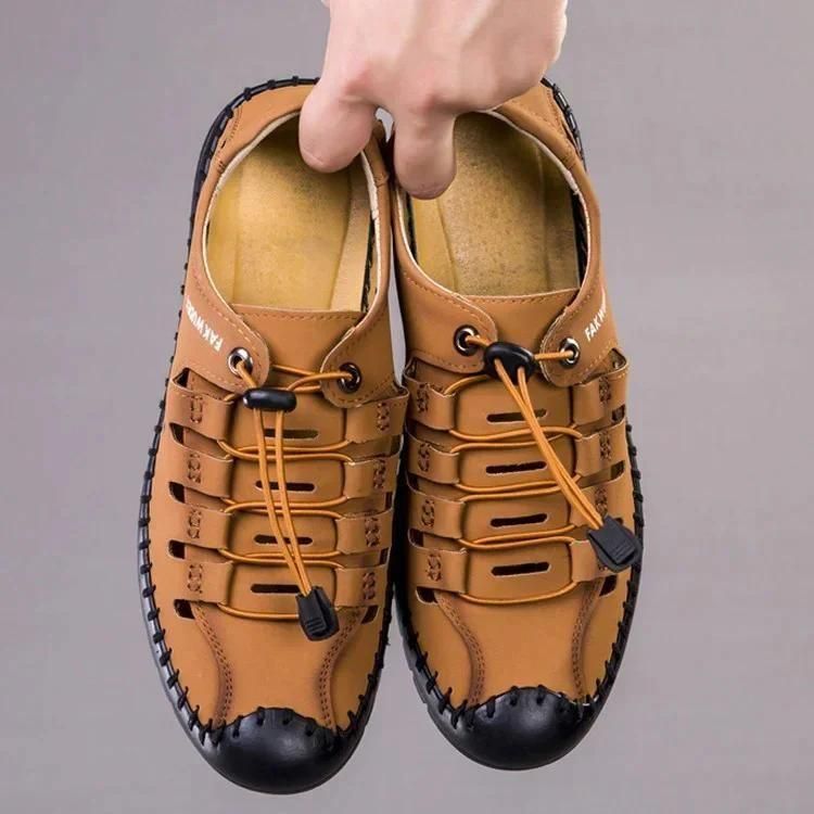 Men's Stylish Casual Shoes – Dual-Tone Elegance in Black & Tan 👞