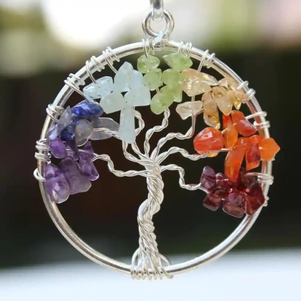 Tree of Life with 7 Chakra Pendant with chain