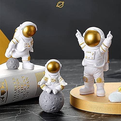 Astronaut Spaceman Statue Ornament (Set of 3)