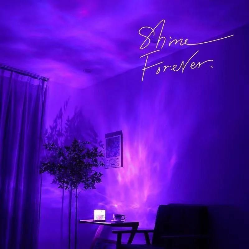 Rotating Water Ripple Night Light Aura Lamp 🌊💡