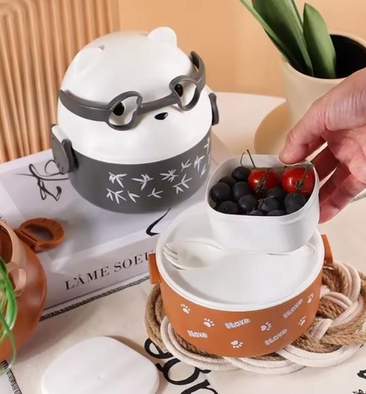 Cute Teddy Cartoon Tiffin Box 🧸