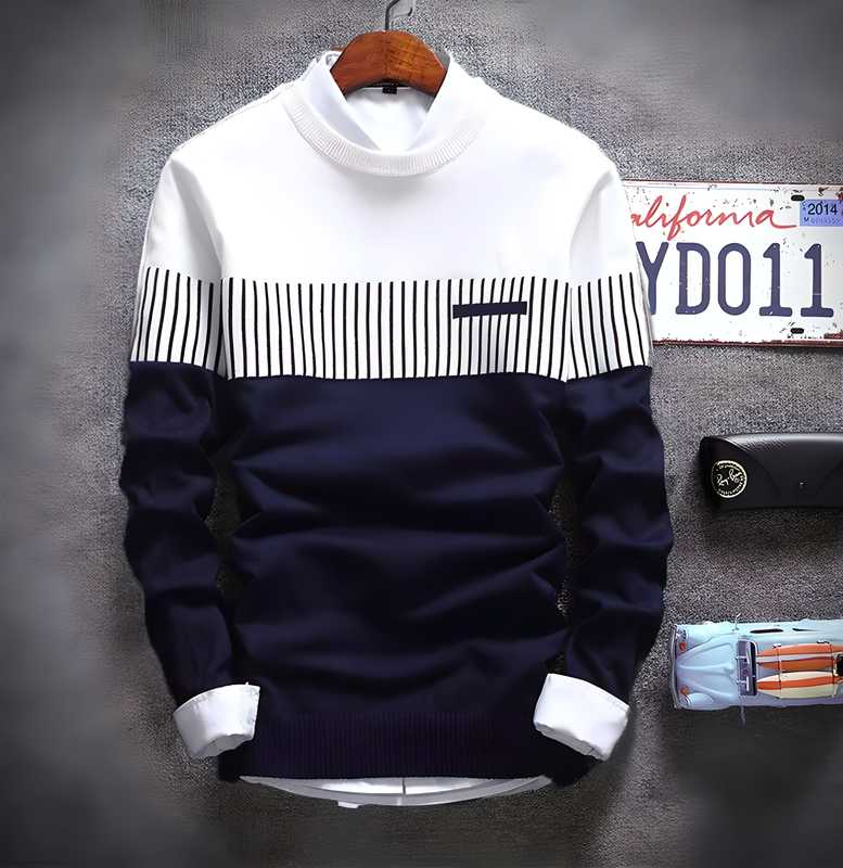 Cotton Blend Color Block Full Sleeves T-Shirts 🎨👕