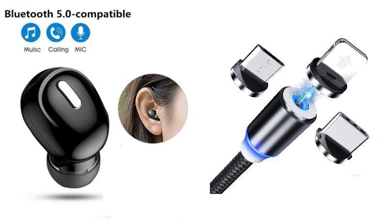 X9 Mini Bluetooth 5.0 Earphone + 3 in 1 Magnetic Charging Cable 🎧🔌