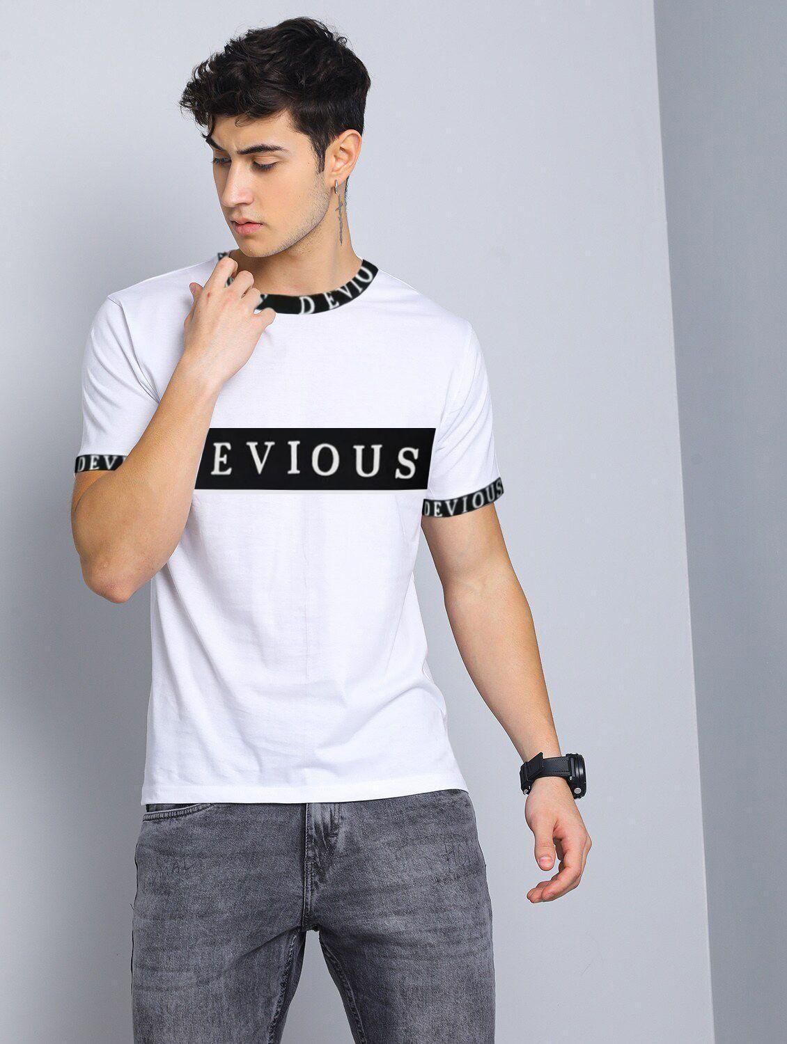 Cotton Blend Printed Full Sleeves Mens Round Neck T-Shirt 🖤🤍