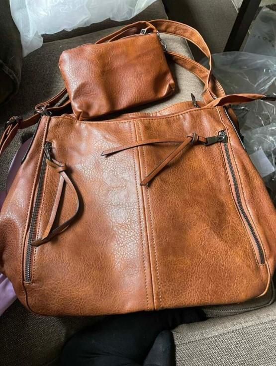 Stylish PU Leather Tote Bag for Women – 2 in 1 handbag