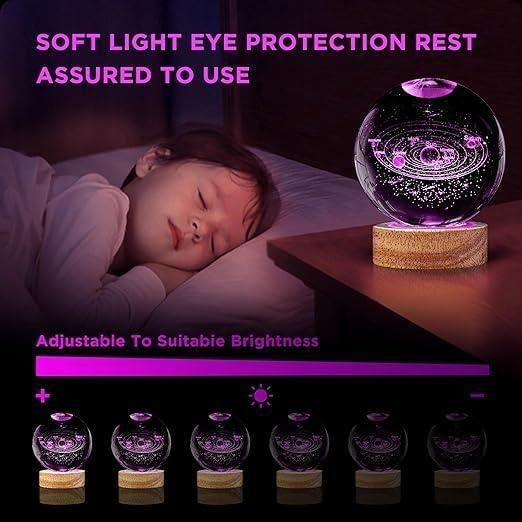 💎 3D Crystal Lamp Ball ✨ | Stunning Assorted Designs for Magical Glow!