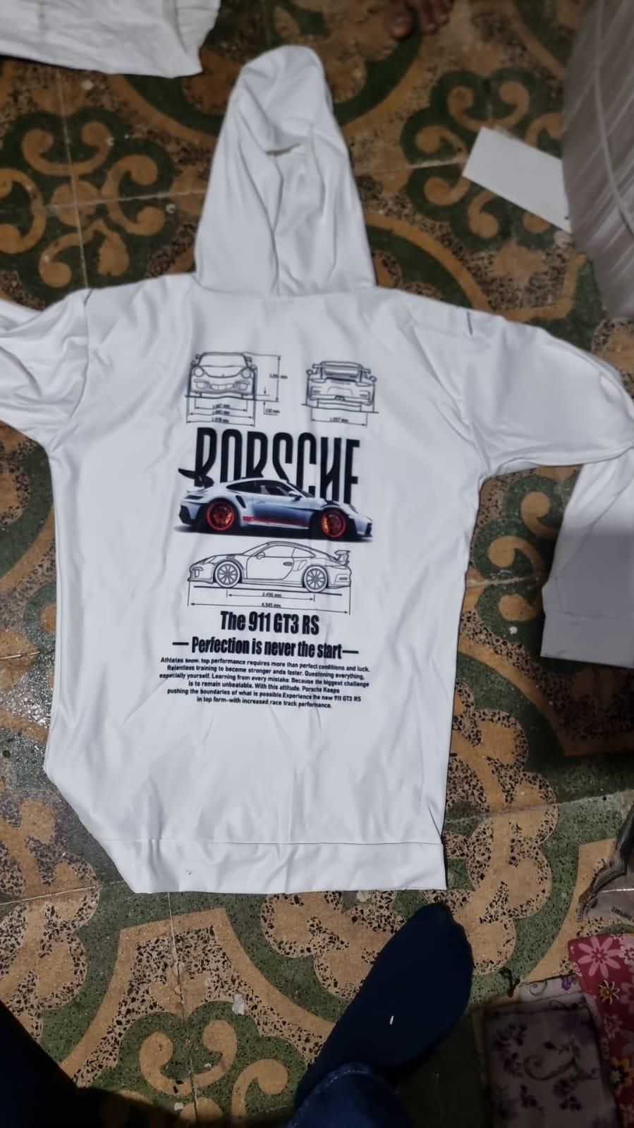 Men's Graphic Print white Hoodie