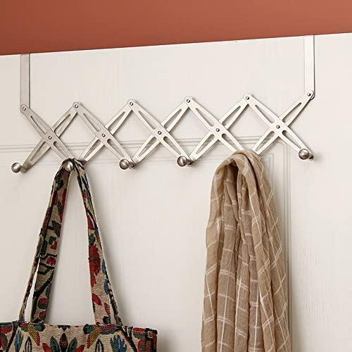 Bitnex 6 Alloy Steel Hooks for Clothes, Wardrobe (Silver)