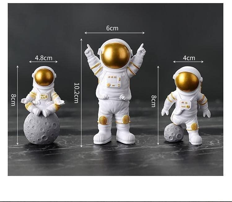 Astronaut Spaceman Statue Ornament (Set of 3)